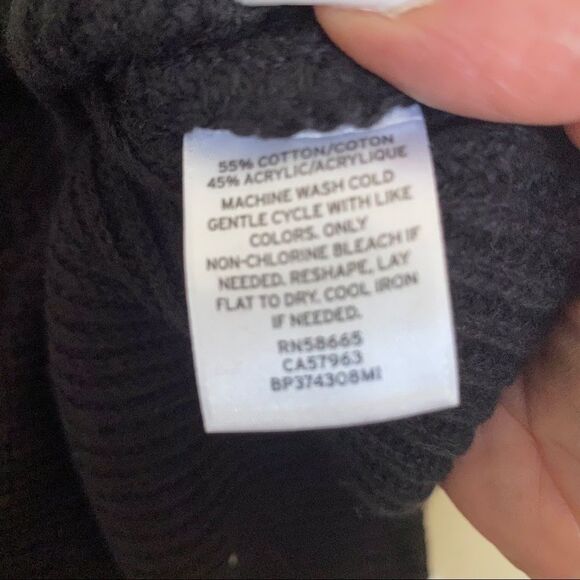 NEW BP black ribbed V neckline knitted sweater XXS - Picture 8 of 9